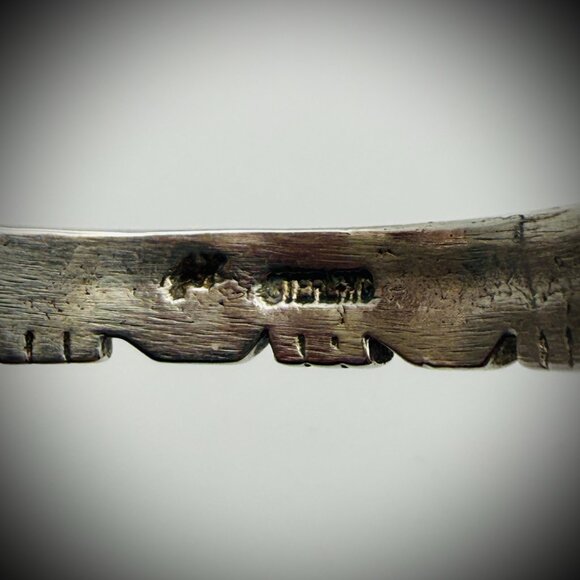 Sterling “Opal” Inlay Cuff Bracelet — Artist Signed — 6.25" — 24g - Picture 5 of 5